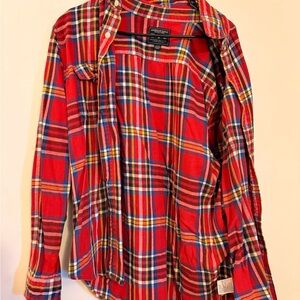 American Eagle Outfitters Red and Blue Plaid Shirt